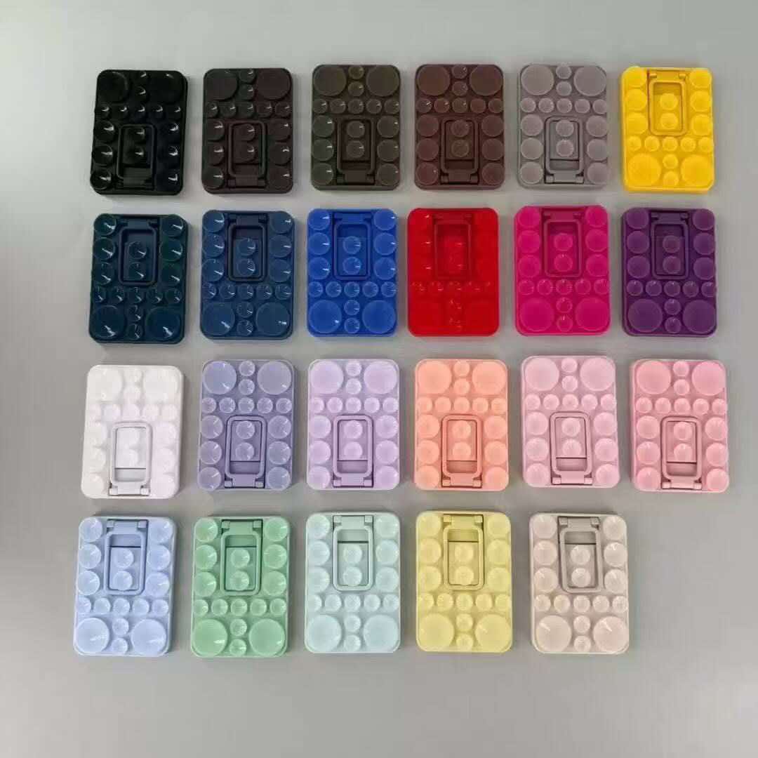 Pop It Mobile Holder – Soft Silicone Stick-On Grip with Stand